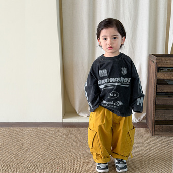 茵可童装男童打底衫春装2026新款儿童长袖t恤上衣A类婴儿男宝衣服