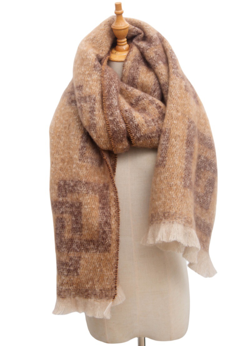 Sciarpa jacquard unisex per uomo e donna, accessorio elegante_voghion.com
