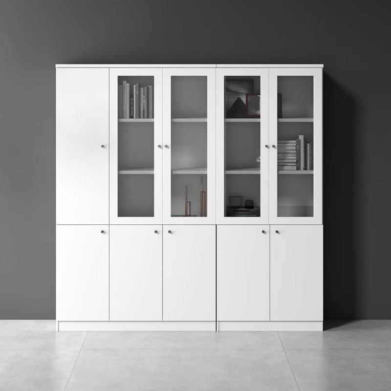 Archivador de archivos de almacenamiento Archivador de siete puertas Librería de madera Gabinete de piso de oficina de información confidencial