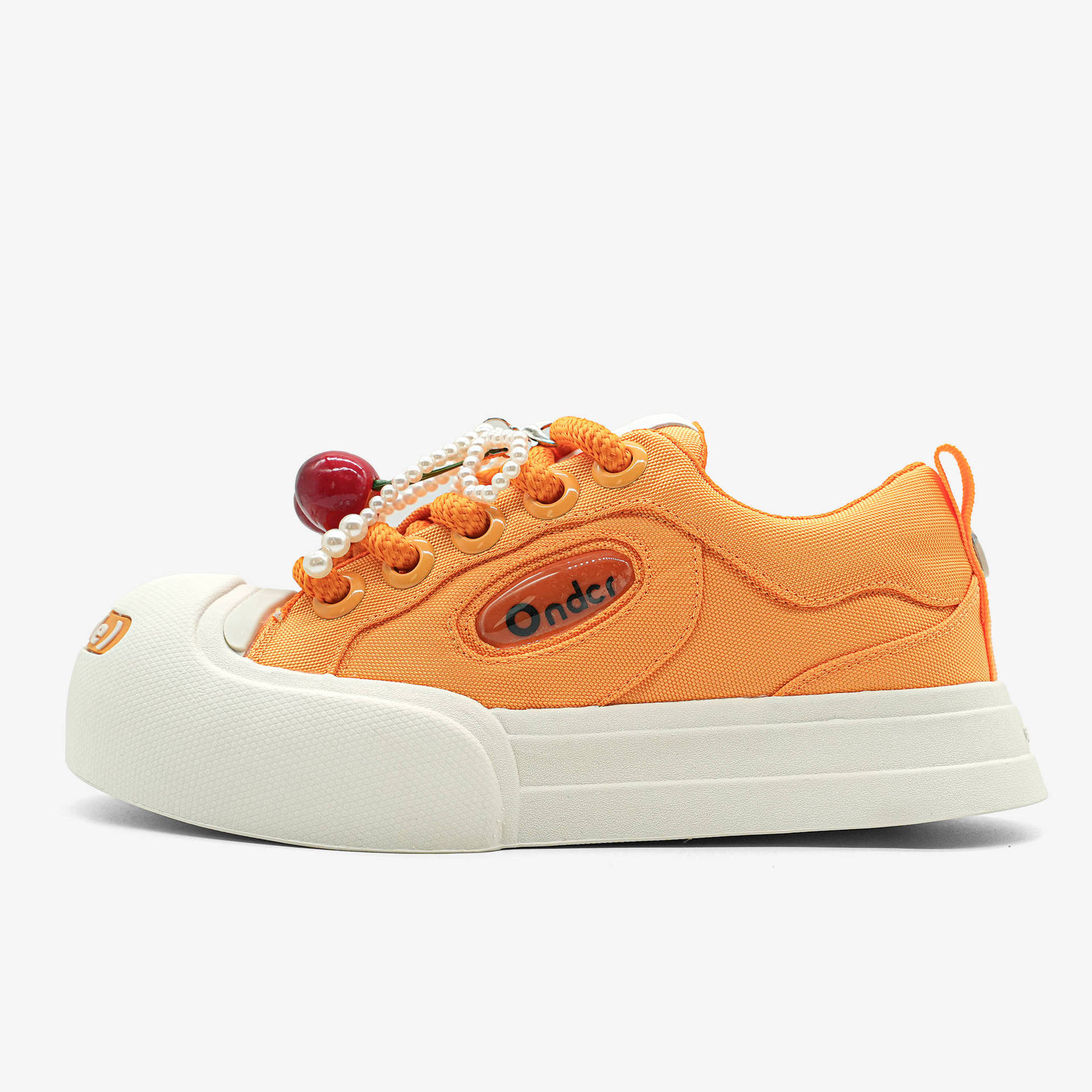 Tendencia versátil de moda casual aumento de altura baja naranja soda zapatos de lona