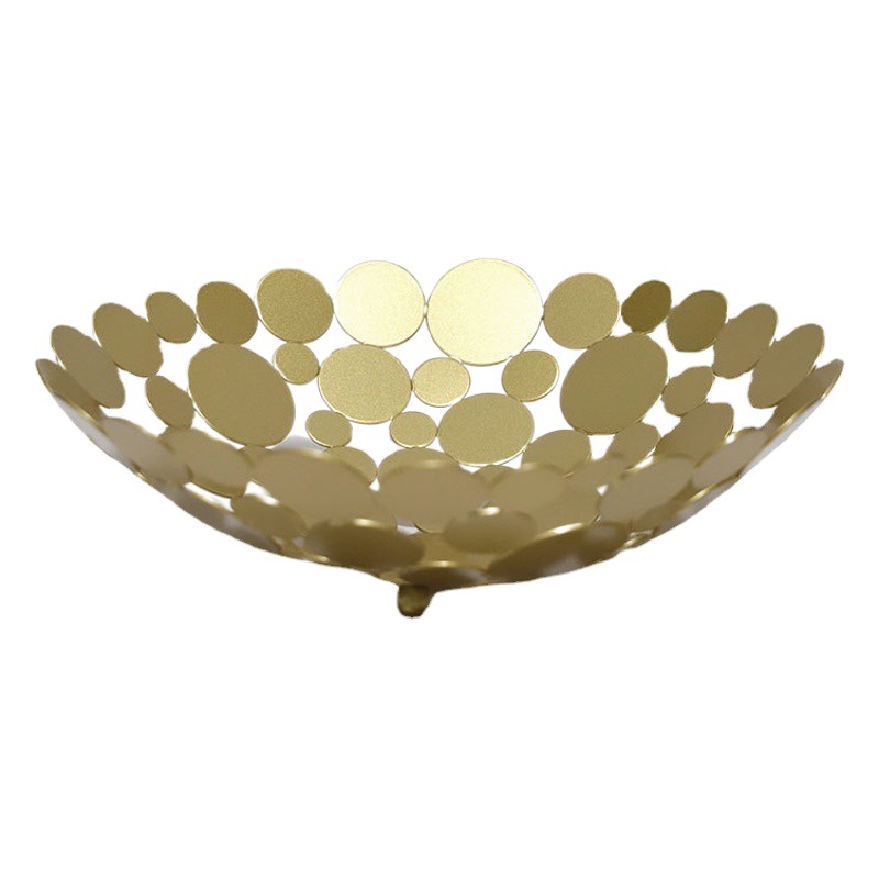 Nordic plato de fruta de hierro redondo sala de estar cesta de frutas merienda cesta de almacenamiento cuenca de frutas cesta de frutas redonda