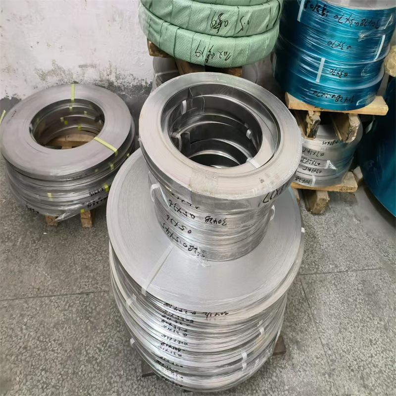 201/304/316不锈钢带打包带不锈钢扎带厂家直供精密不锈钢带