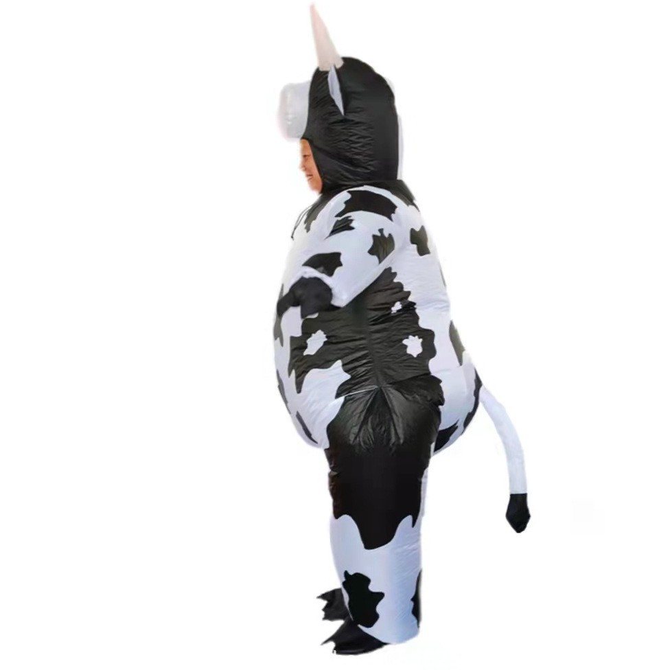 Fiesta de Halloween transfronteriza Bo Bo Vaca ropa inflable adorable divertida accesorios de juego de rol ropa inflable de vaca
