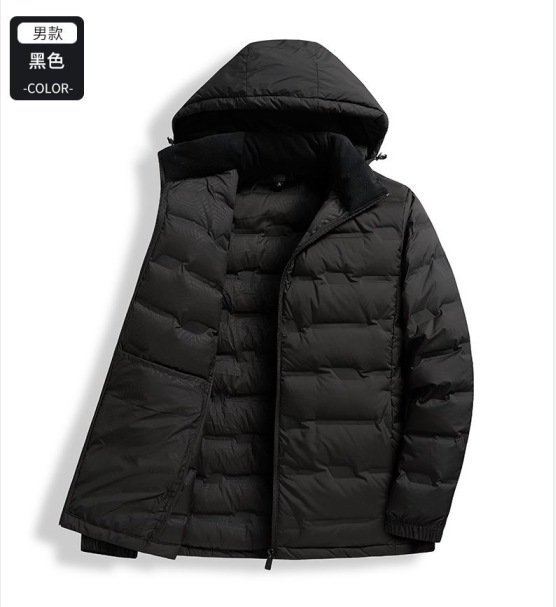 Hombres ligero abajo chaqueta invierno moda desmontable sombrero 85 pato blanco abajo más tamaño casual abrigo caliente al por mayor