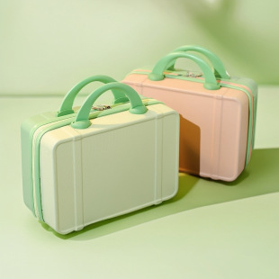 Customized Small Cosmetic Case Mini Small Suitcase 14inch Suitcase Cosmetics Bag Satchel Travel Case Password Box