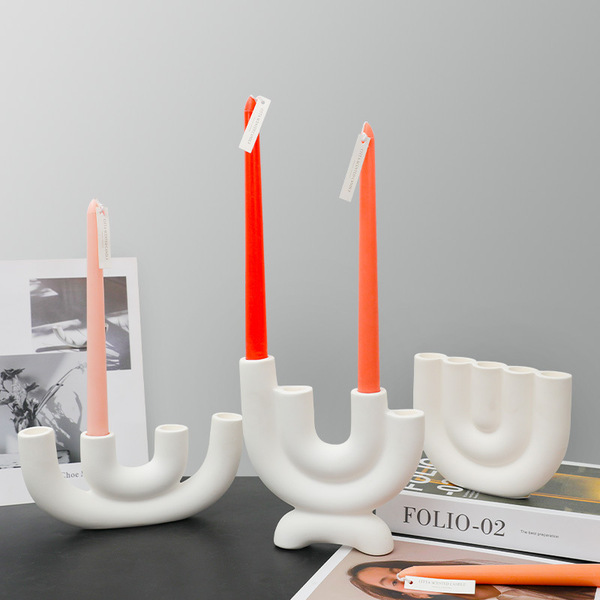 European simple creative ceramic candle holder Nordic home dining…