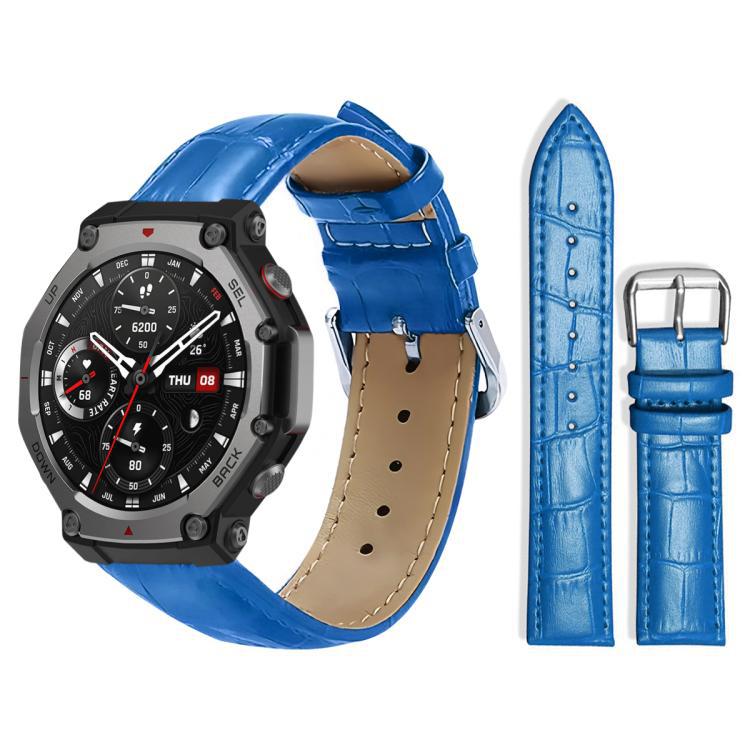 xDfind correa de cuero con botón de bambú para Amazfit T-Rex3 22mm