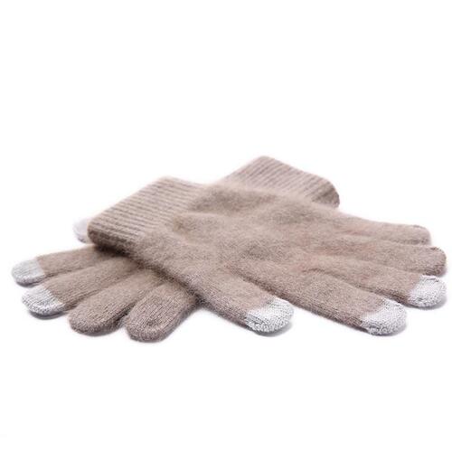 Touch screen cashmere gloves women's winter couple's style men's and women's wool gloves new style driving and cycling warm five-finger eating chicken thick