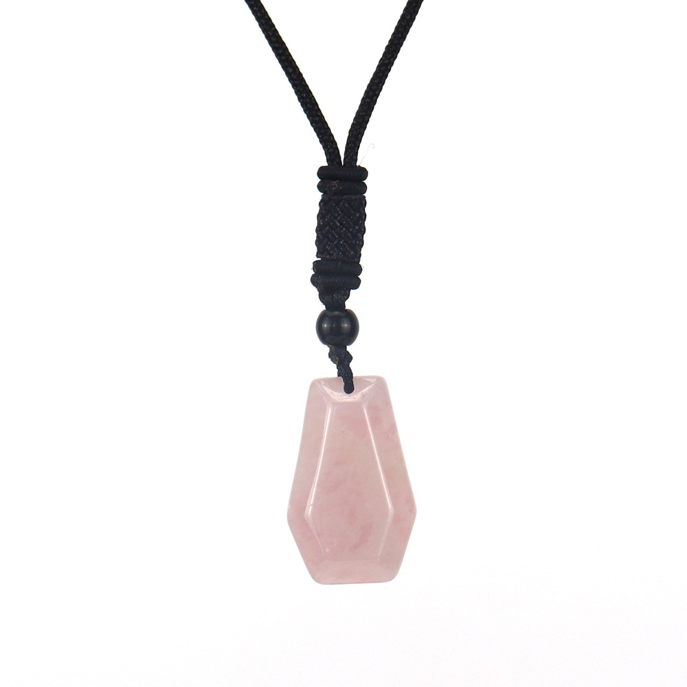 Ethnic Style Water Droplets Natural Stone Crystal Agate Pendant Necklace 1 Piece display picture 3
