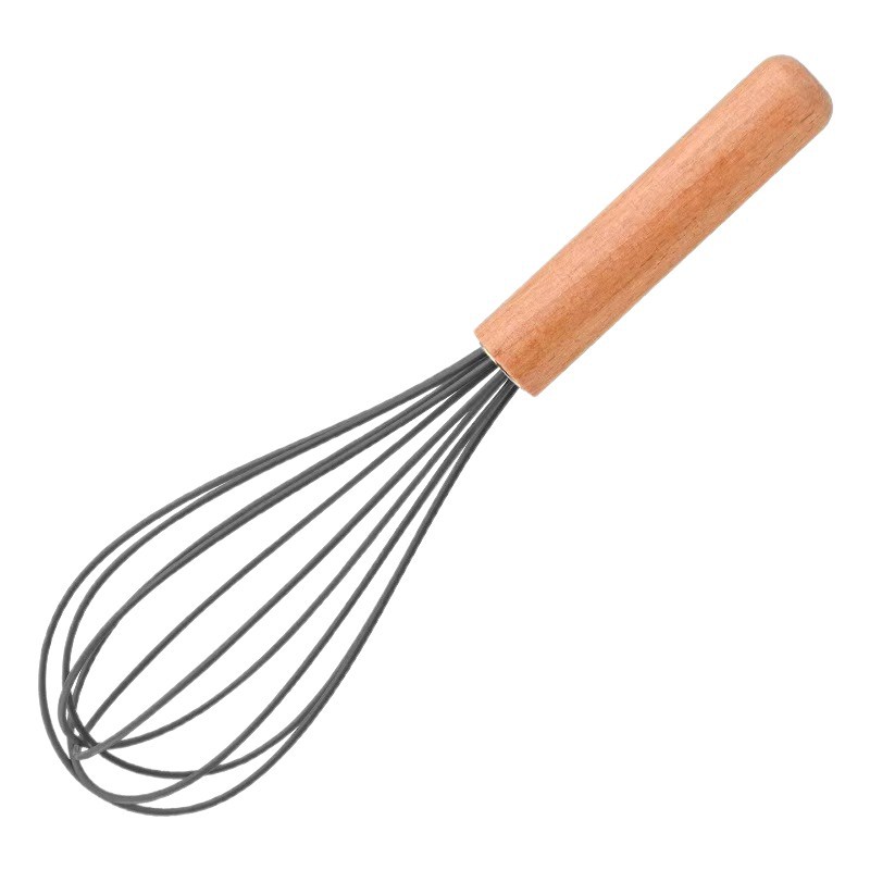 Colorful Silicone Egg Beater With Wooden Handle For Kitchen_voghion.com
