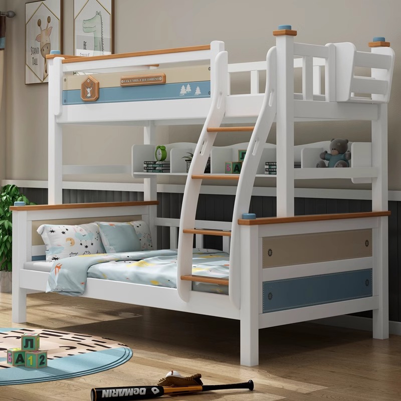 All solid wood bunk bed, children's bed, multifunctional bunk bed, high and low bed, bunk bed, economical bunk bed