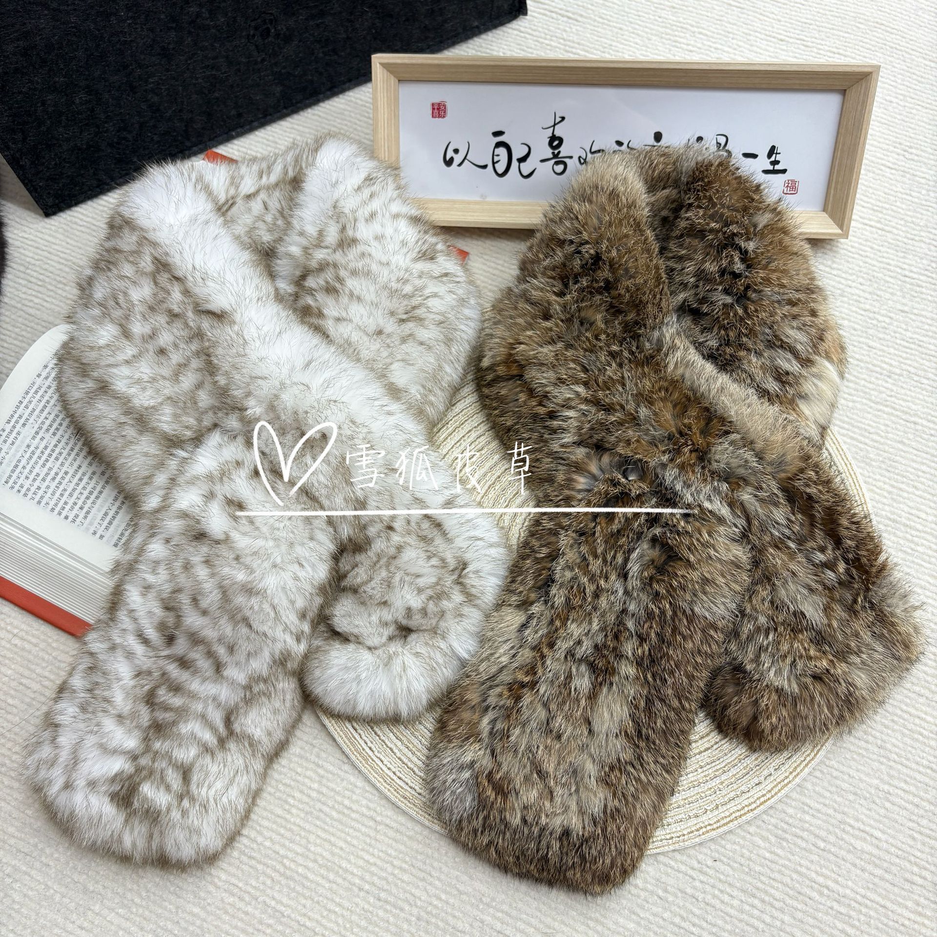 冬季真兔毛皮草围巾韩版简约长款毛毛围脖保暖双面加厚毛领