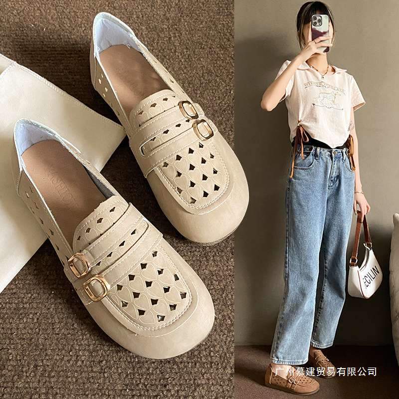 Soft-Soled Maternity Shoes That Feel Like Stepping on Shit, Loose Slip-On Hollow Shoes for Women, Spring New Style, Casual, Versatile and Breathable