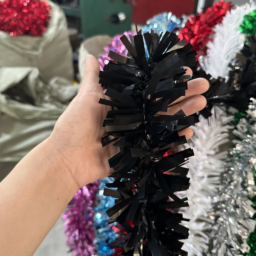 Transfronterizo Amazon explosivo diseño de Navidad decoración de hojas anchas fiestas de fiestas de lana 9cm2 metros de cifrado