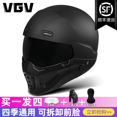 3C National Certification Scorpion Helmet Retro Motorcycle Full Helmet for Men and Women Autumn and Winter Riding Warm Helmet