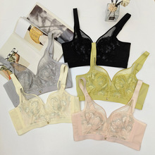 性感蕾丝网纱兔耳文胸轻薄水晶杯大胸显小无钢圈聚拢舒适时尚内衣