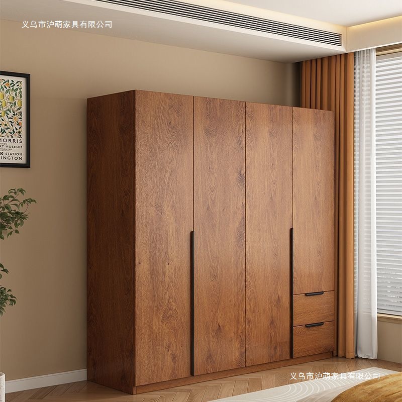 Wardrobe for Home Bedroom Small Apartment Rental Antique Style Economical Combination Segmented Children's Simple Wardrobe