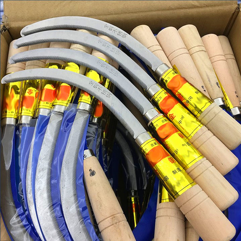 农用工具不锈钢割草刀垂钓野钓钓鱼链刀割草除草镰刀收稻谷齿密