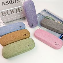 麻布眼镜盒中国风便携抗压女收纳时尚防压复古男高级感镜盒文艺