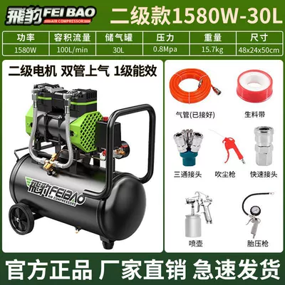Woodworking Air Pump High-Pressure — Hava kompressorları - feibao-quality-assurance-oil-free-and-maintenance-free-brushless-double-tube-air-supply-1580w-30l-air-pump-and-spray-paint