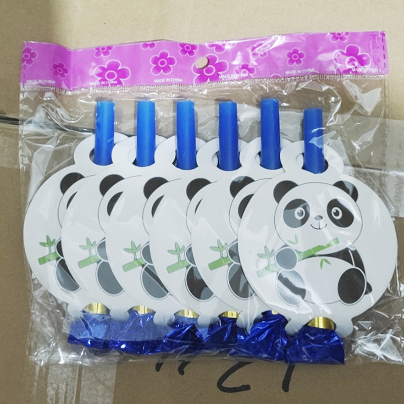 En stock Panda decoración del Partido de cumpleaños props fiesta vajilla traje papel tejido palomitas