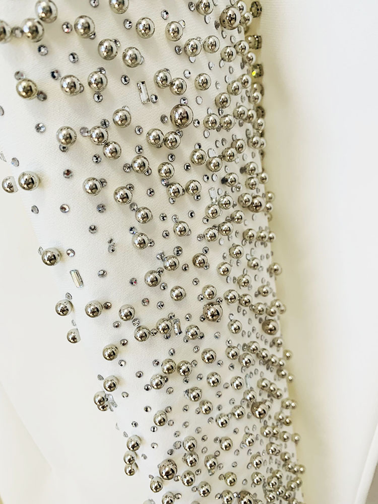 GraceChic - Conjunto de duas peças, modelo 2025, com blazer e calça comprida com fenda, bordados pesados com strass e aplicações de pérolas, inspirado na moda europeia e americana._voghion.com