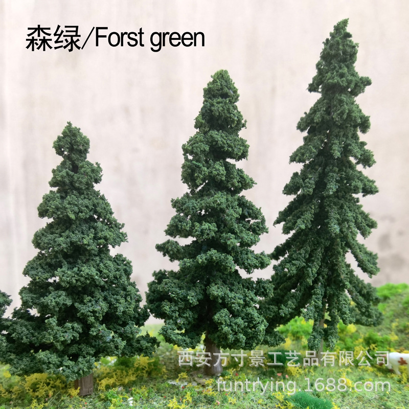 Miniatura torre modelo de pino árbol de pino ciprés árbol modelo de árbol de arena perennial micro paisaje material de fabricación mini