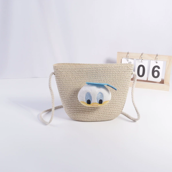 Capacious fuchsia bag, Donald Duck