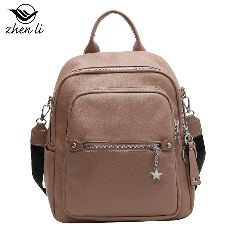 Zhenli Neue Damentasche aus weichem PU für die Freizeit und vielseitige Reisen, kleiner Rucksack_voghion.com