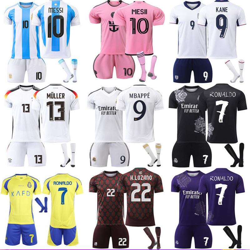 2024 European Cup Spain Jersey Ronaldo No. 7 New Season Football Jersey America Cup Argentina Messi No. 10 2024 European Cup Spain Jersey Ronaldo No. 7 New Season Football Jersey America Cup Argentina Messi No. 10