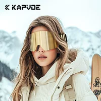Kapvoe трансграничные снежные зеркала с магнитным притяжением на открытом воздухе лыжные очки мужские и женские противотуманные и ветрозащитные очки могут застрить близорукость