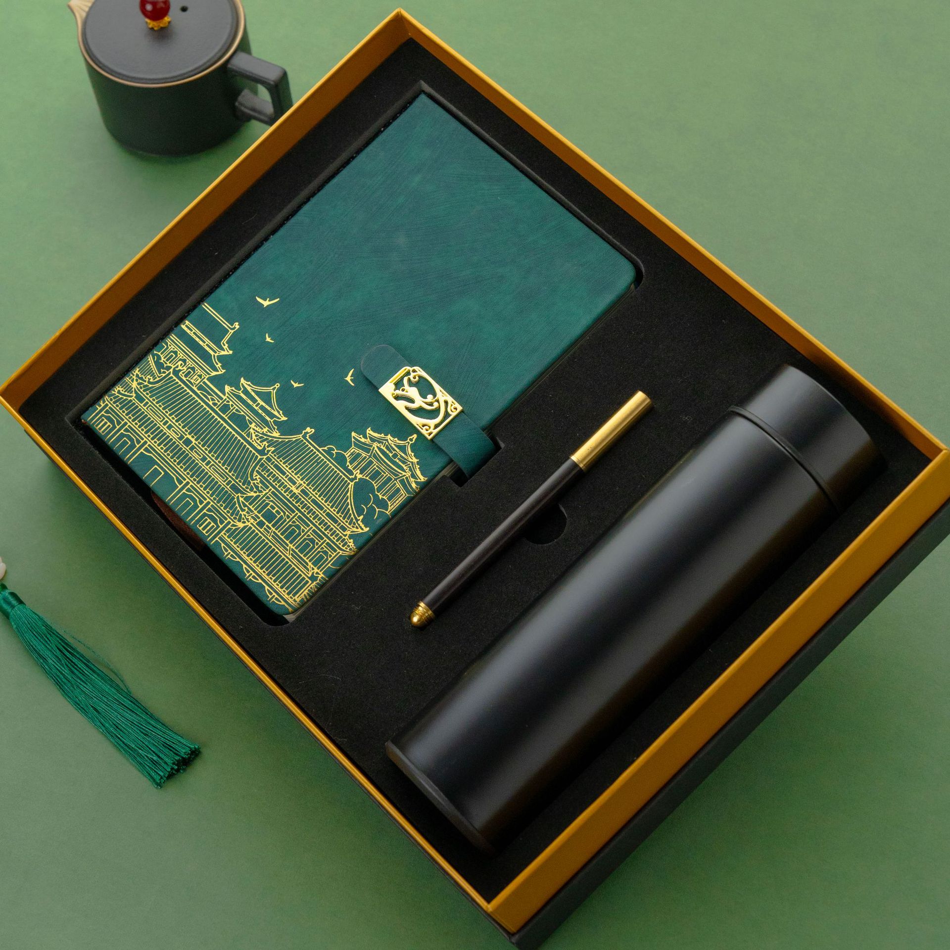 Guochao caja de regalo de notebook puede personalizar logotipo de impresión corporativa regalos de negocios para el personal del cliente