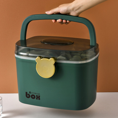 家用手提式便捷药箱双层塑料家庭急救创意大药箱