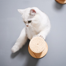 外贸现货全实木猫爬架墙壁式小型猫板磨抓猫爬柱大型猫不占地一体