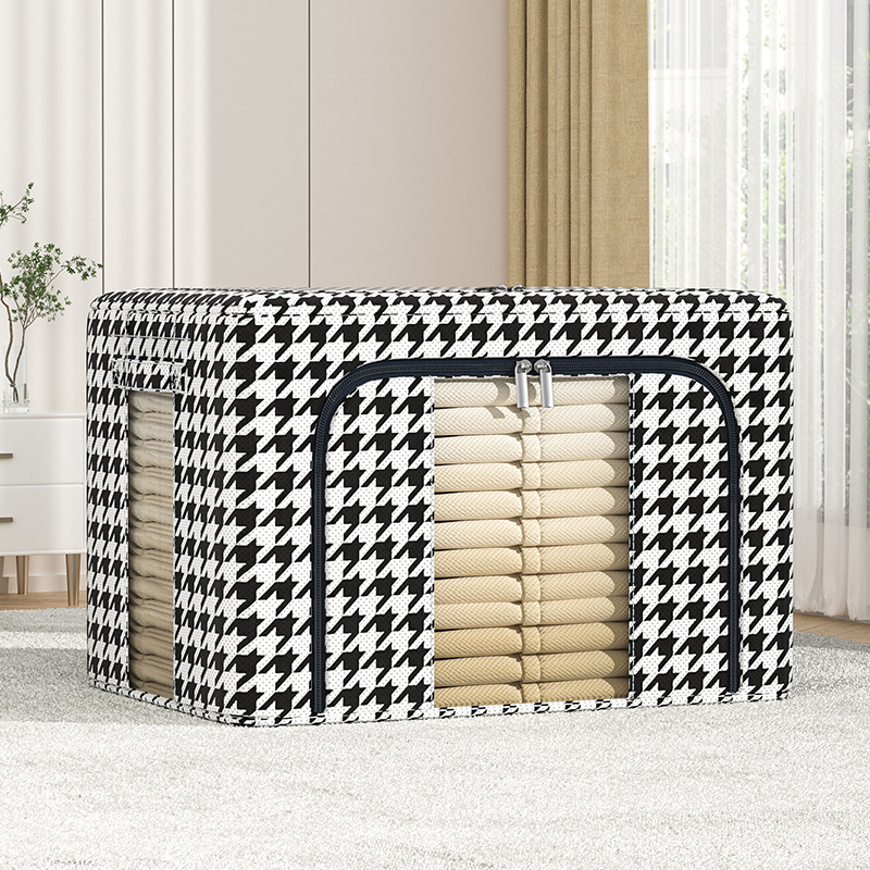 Non-woven double window: houndstooth