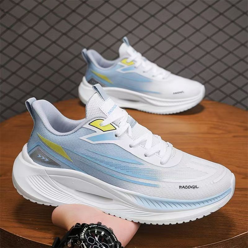 Zapatos de hombre primavera y verano nuevos zapatos deportivos, malla ligera de suela suave, transpirable, tejido volador, zapatos para correr para estudiantes, zapatos casuales, comercio exterior