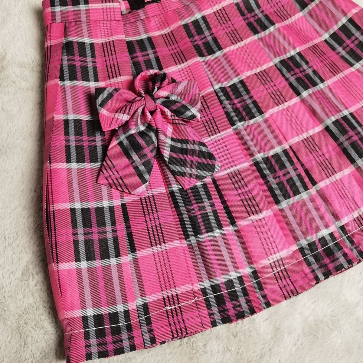 XIAOMEI JK 스커트 높은 허리 달콤한 올매치 스태킹 아카데미 스타일 원피스 2024 가을 겨울 스파이스 소녀 유니폼 스커트