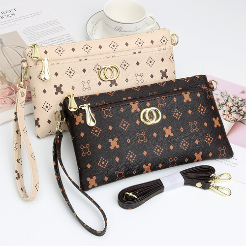 New floral women's crossbody bag Korean style fashion simple women's clutch mobile phone bag coin purse women's small bag