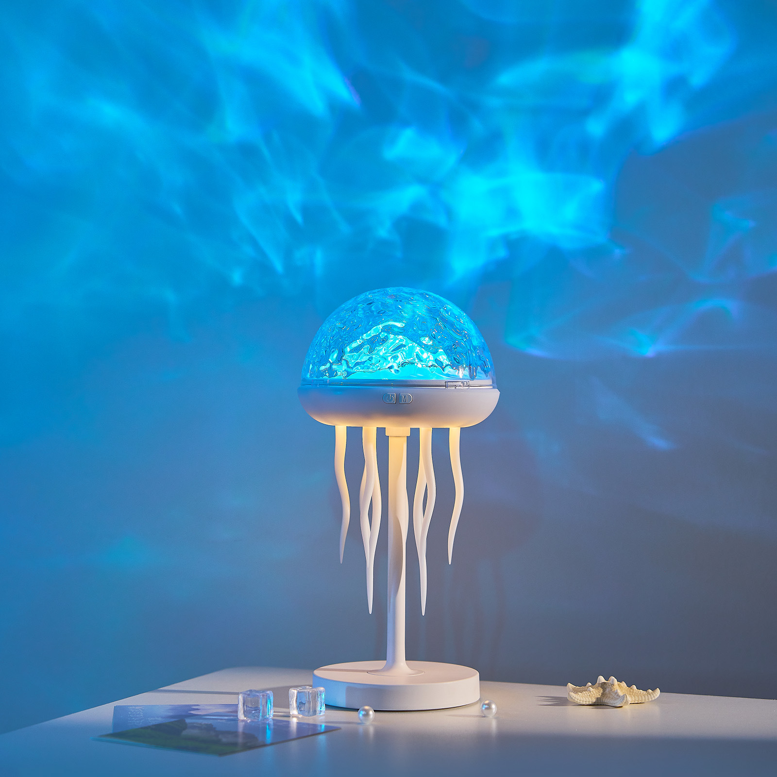 2025年新品水母灯 动态星光水波纹氛围灯 儿童卧室浪漫星空投影灯
