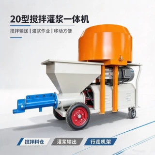 20型搅拌灌浆一体机移动式水泥浆搅拌注浆机隧道工程砂浆灌浆设备