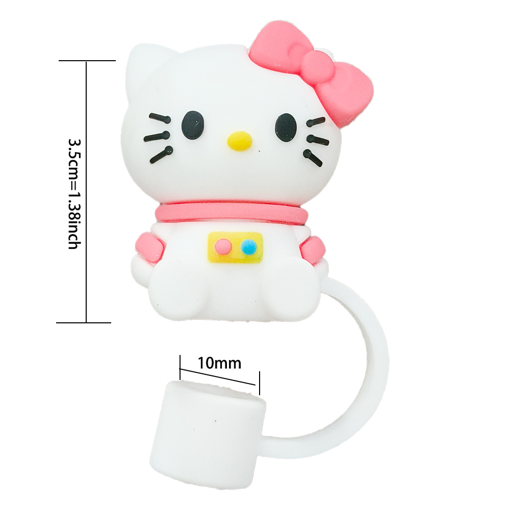 Tapa protectora de pajita Sanrio 10mm cubierta de silicona polvo para botella Stanley