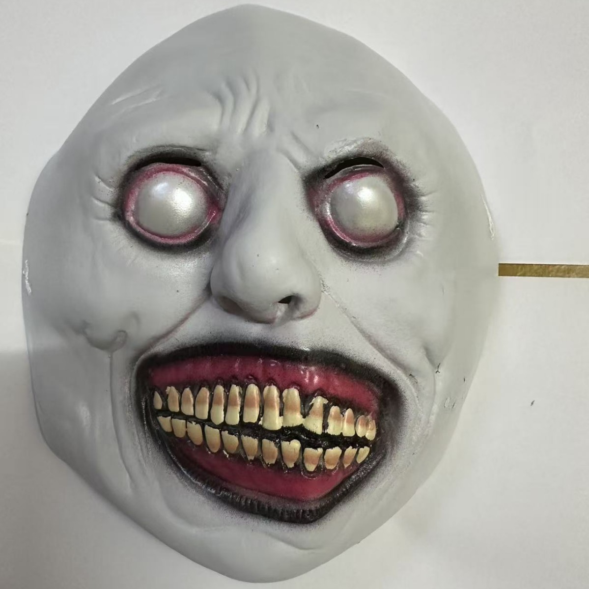 Máscara de Demonio de Ojos Blancos Sonriente COS, Venta Directa de Fábrica, en Existencia, Éxito de Ventas Transfronterizo 2025