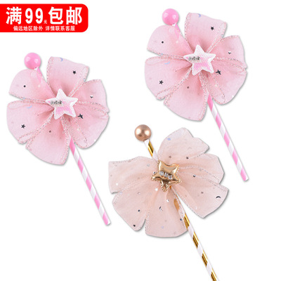 birthday Cake decorate plug-in unit ins Aesthetic straw Jacobs bow Inserted card baking Sparklers Insert card