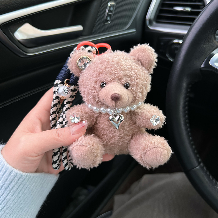 Cute Style 1 Piece Cute Bear Plush Unisex Bag Pendant Keychain