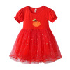 Summer colored small princess costume for princess, dress, girl's skirt, season 2021, Korean style, with short sleeve