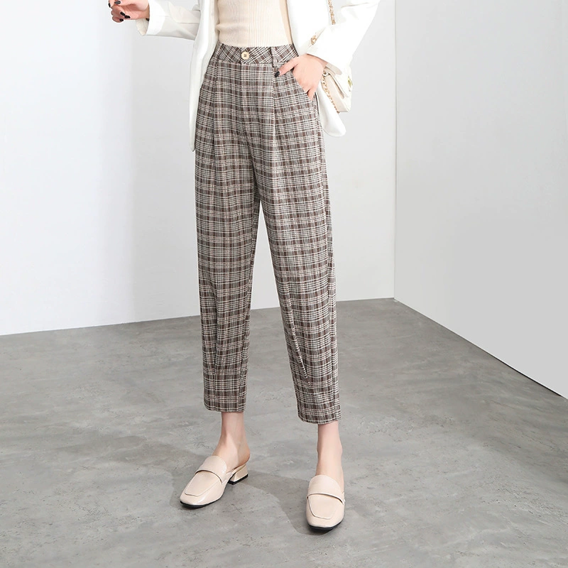 Summer trousers for leisure, oversize, fitted