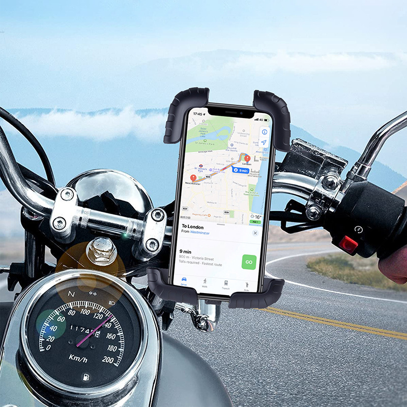 Motorcycle wireless charging phone holder, electric vehicle navigation, shock-absorbing mounted bicycle, battery car_voghion.com