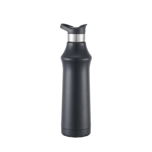 Cross Border New Design 500ml Double Layer Stainless Steel Vacuum Cup Portable Press Cap Outdoor Sports Water Bottle Coke Bottle