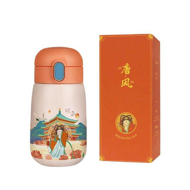 唐風(fēng)國潮保溫杯logo印字刻字水杯紀(jì)念廣告禮品送女生活動禮品
