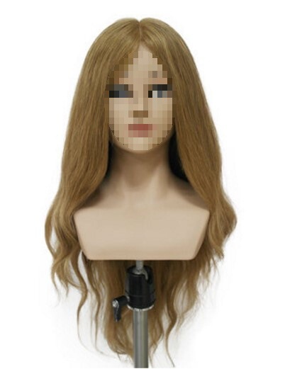 Real Hair Mannequin Head with Shoulders, Dummy Head, Wig, Can Be Permed, Curled, and Styled, Hairdressing Practice Styling, Others